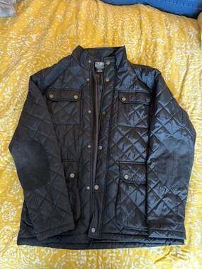 CB Sports Quilted Black Puffer Jacket Men's Medium Ski Coat Originally